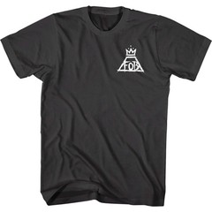 Fall Out Boy FOB Biker Logo Men’s T Shirt Chicago Punk Rock Tee Crowned Volcano