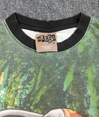 Vintage Mecca Streetwear All Over Print Crazy Elephant Safari T Shirt Size L