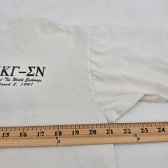 Vintage Sigma Nu Kappa Kappa Gamma Around the World Exchange Shirt XL White VTG