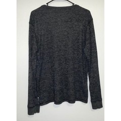 Express Mens XL Charcoal Gray Marl Long Sleeve Thermal Crew Neck Shirt