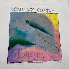Vintage 90s Don’t Say Goodbye Dolphin Endangered Species Series T-Shirt – XL