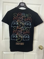 Pac-Man Bandai Namco Ent Inc. Black T-Shirt Size Small C-Life Group, LTD Neon
