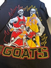 The GOATS Michael Jordan Kobe Bryant Lakers Bulls Mens PRO T Shirt Size L Large