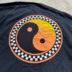 Urban Pipeline Y2K Flame Yin Yang Stripe Long Sleeve Shirt
