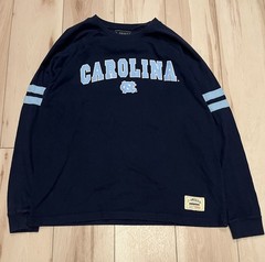 J. America Navy UNC Collegiate Long Sleeve Logo T-Shirt Sz L
