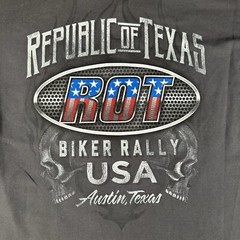 Republic of Texas ROT Harley Davidson Biker Bike Rally USA Austin Texas Large L