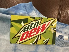 New MOUNTAIN DEW BAJA BLAST SHIRT ADULT TIE DYE BLUE LARGE L MENS MT DEW