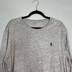 Polo Ralph Lauren Long Sleeve T-Shirt Mens Size L Gray Neutral Tee
