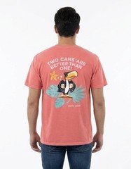 Party Pants Keg Stand Graphic T-shirt Size Large Two Cans Are Better Than One