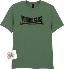 Working Class Logo T-Shirt – Customise The Town Name, Retro, Punk, Various Cols