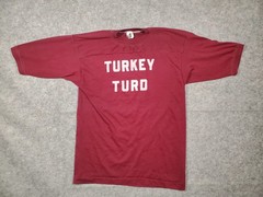 VTG 70s 80s USA Downerwear Mens Shirt Size Large “Turkey Turd” Short Skeeve