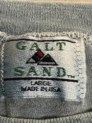 Vintage Faded Blue Short Sleeve Pocket T-Shirt Made in USA Galt Sand Mens Large