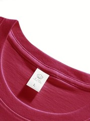 Men’s Classic Solid Plain Cotton Round Hem Scallop Essentials Tshirt S-2XL