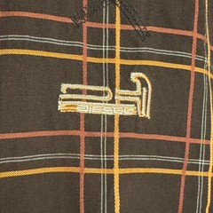 Diesel Brown plaid button-up shirt with a western vibe M/L