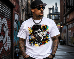 Scareface Graphic Sneaker Tee Shirt to Match Jordan 7 Miro Olympic Big Tall Tee
