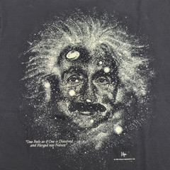 Vintage 1993 Albert Einstein Big Bang E=mc2 Space Galaxy GLOW IN THE DARK SIZE M