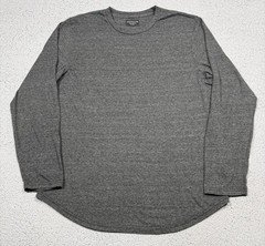Goodlife Shirt Mens 2XL Gray Long Sleeve Curved Hem Tri-Blend Tee Made USA