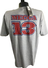Mecca USA Vintage Y2K Hip Hop Varsity Script Graphic Tee Gray Size L NWT