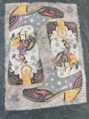 Lotus Fashion Los Angeles Cowboy Boots & Glory Acid Wash Graphic Tee
