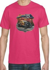 Adult DryBlend® T-Shirt – ( MEET ME ON ROUTE 66- HOT ROD / PIN-UPS / HOTTIES)