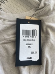 CSG Men’s Gray Active Reform T-Shirt Size 3XL