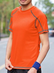Men Swim Shirt Short Sleeve Uv Shirt Athletic Quick Dry Tshirt Tee New