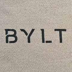 BYLT Drop Cut Henley Mens XXL Tan Excellent Short Sleeve Curved Hem Stretch
