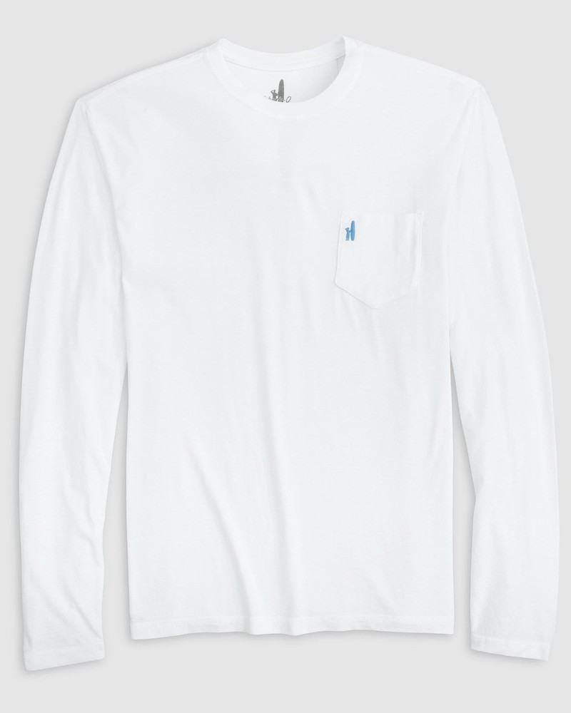johnnie-O Brennan 2.0 Long Sleeve T-Shirt Mens White (7851974)