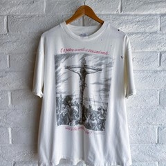 Vintage 90s Living Epistles Jesus Crucifixion Reprint Gildan T Shirt