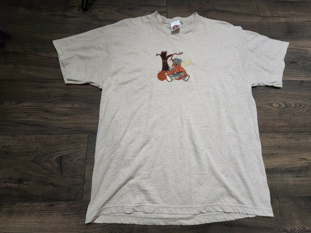 Vintage Mens L Boyds Bears T Shirt Halloween Jack O Lantern Embroidered