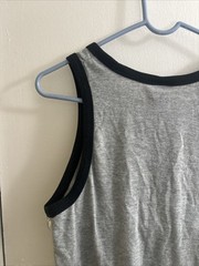 Nike Sportswear Ace Logo Ringer Icon Tank Mens Small Black Gray Red Tag