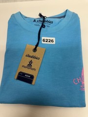 Chubbies Graphic Tee Shirt Mens Medium Blue The Weekend Has Arrived Beach Retro