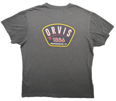 Orvis T-Shirt Mens Large Gray SS Vermont Logo Classic Collection *flaw*