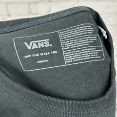 Vans Shirt Mens Medium Off The Wall Tee Classic Long Sleeve Plain Crewneck Black
