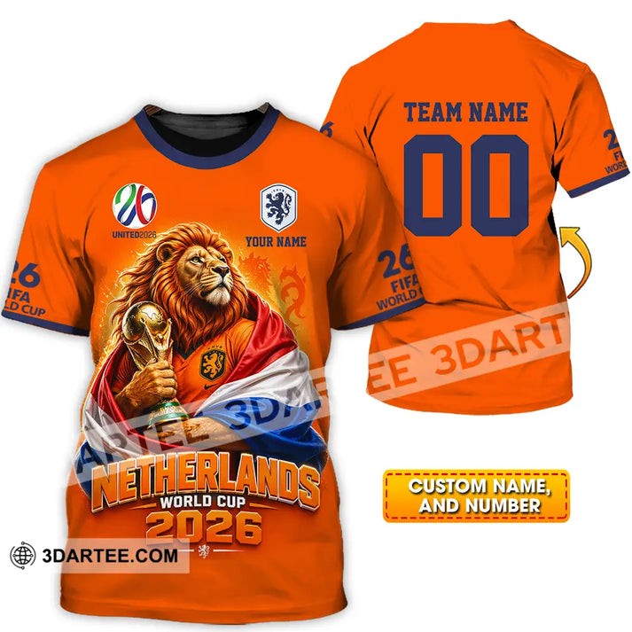 Unisex 3D Shirt – Custom Netherlands World Cup 2026 Shirt SIZE S-5XL N1