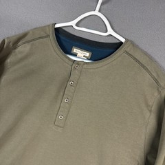 Carbon 2 Cobalt Henley Shirt Mens 2XL Green Long Sleeve Stretch 100% Cotton