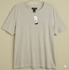 Men’s Store Bloomingdale’s 100% Linen Striped Tee Mermaid XL