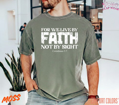 Unisex For We Live By Faith T-Shirt, Men T shirt,Women T shirt Gift ReligionTop