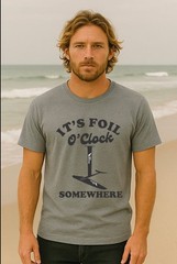 Foilboard SUP Kitesurf Foil Board T Shirt Foil O’clock Kitesurfing Tee Gift