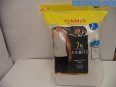 Qty= 1 (1 Pack of 7): Fruit of The Loom: Men’s Large White A-Shirts 194422077778