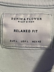 Oversized Heavyweight T-Shirt from the brand Denim & Flower Size Large Lt. Blue