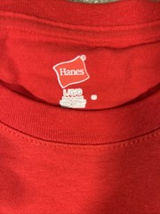 Hanes Essentials Men’s Large Red Cotton Crewneck T-Shirt Short Sleeve