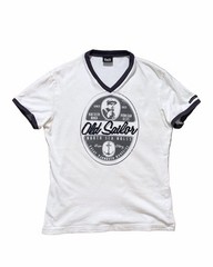 Vintage Dolce & Gabbana D&G V-Neck T-Shirt Screen Print Embroidery Sz S
