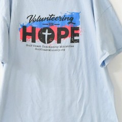 Gildan Mens White Cotton T-Shirt Volunteering Hope Graphic Crew Short Sleeve 2XL