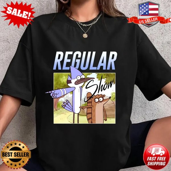 Regular Show Mordecai And Rigby T-Shirt, S to 5XL FREE SHIPPING