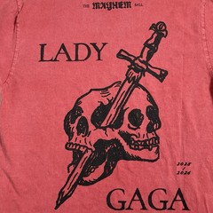 NWT Lady Gaga Shirt Mens Large Red Graphic Print Mayhem Ball Tour Merch Official