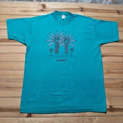 Vintage 90s Boca Raton Florida Palm Trees Beach Tourist Graphic T-Shirt USA – XL