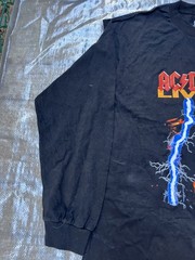 AC/DC Live Black Graphic Long Sleeve Tee – Lightning Stage Print Sz men’s large