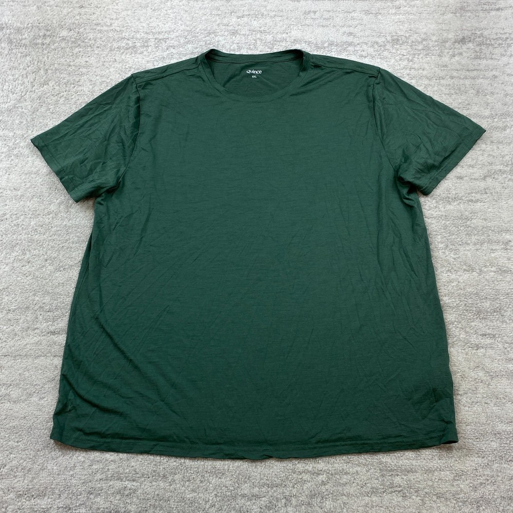 Quince Merino Wool Shirt 2XL XXL Green Athleisure Gym Workout Lift Base Hike Men