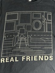 Real Friends T-Shirt Medium Black Band Tee Rock Emo Punk The Home Inside My Head
